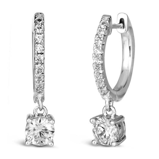 Classic Skinny Huggie Drops Platinum Anna Zuckerman Retail