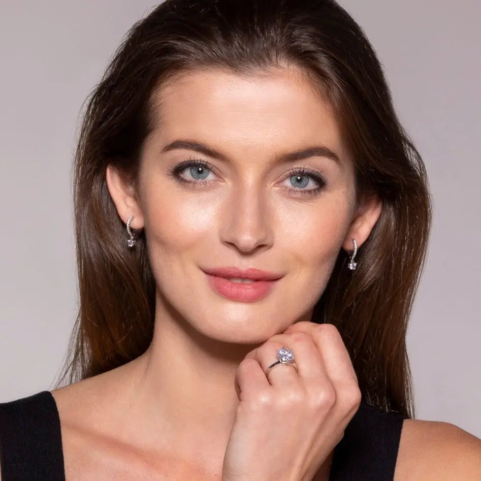 Classic Skinny Huggie Drops Platinum Anna Zuckerman Retail
