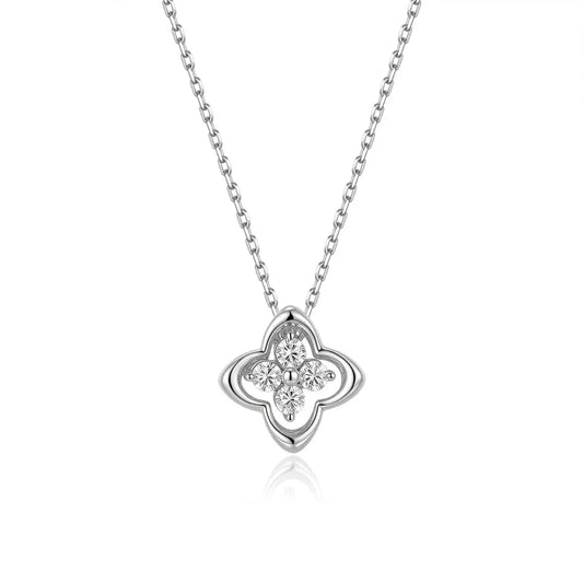 Clover Necklace in Platinum Anna Zuckerman