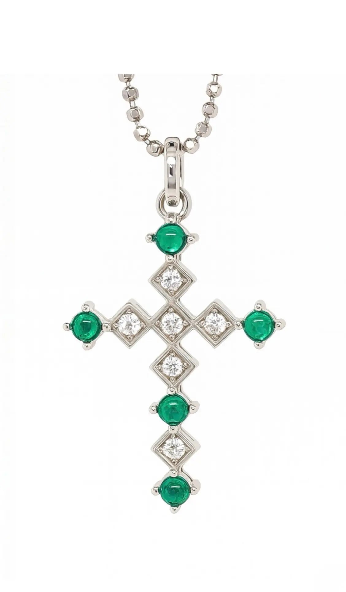 Crown Emerald Cross Anna Zuckerman