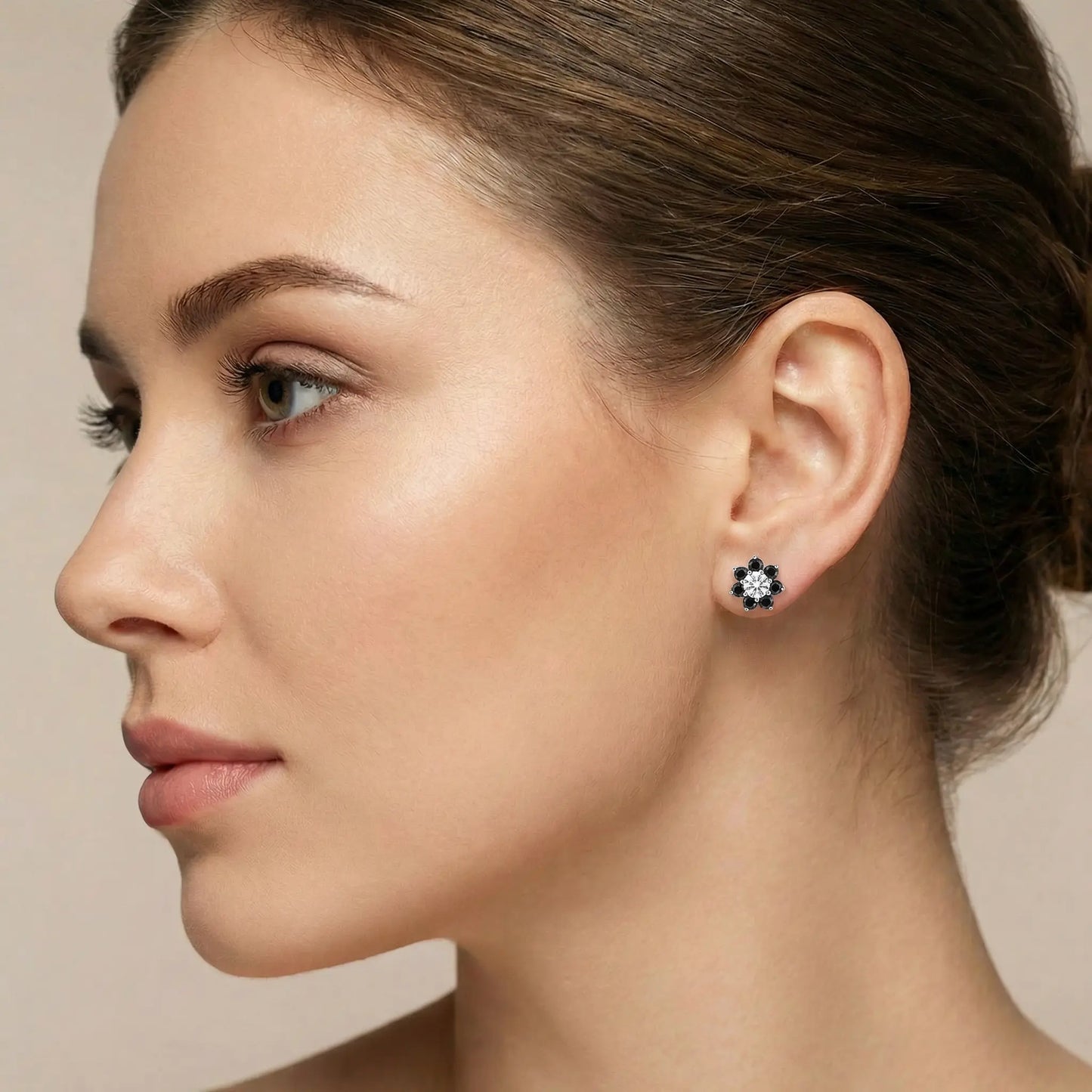 Daisy Studs by AZ Essentials in Black Diamond Anna Zuckerman