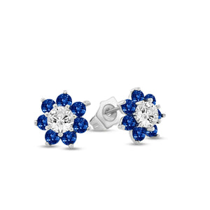 Daisy Studs by AZ Essentials in Blue Sapphire Anna Zuckerman