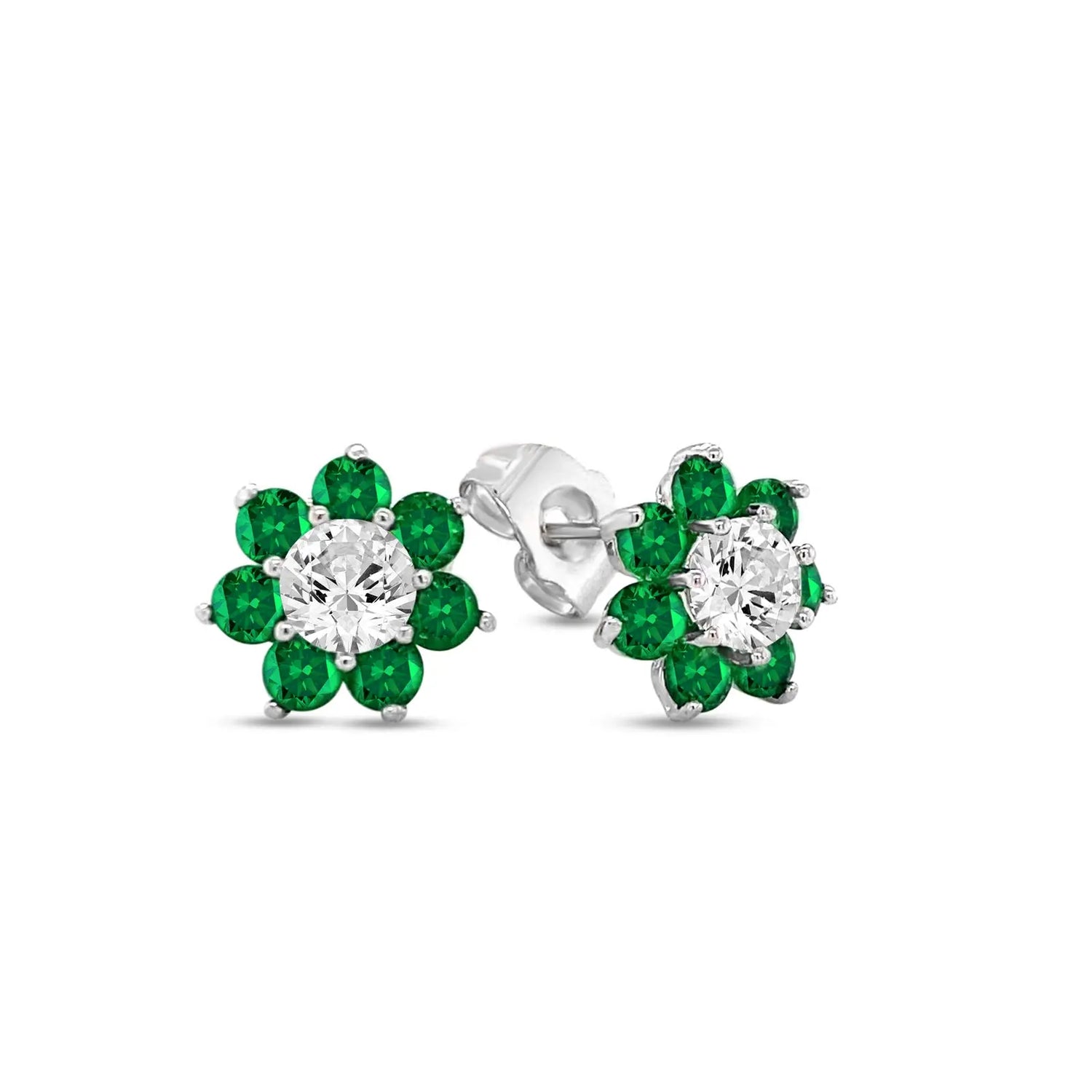 Daisy Studs by AZ Essentials in Emerald Anna Zuckerman