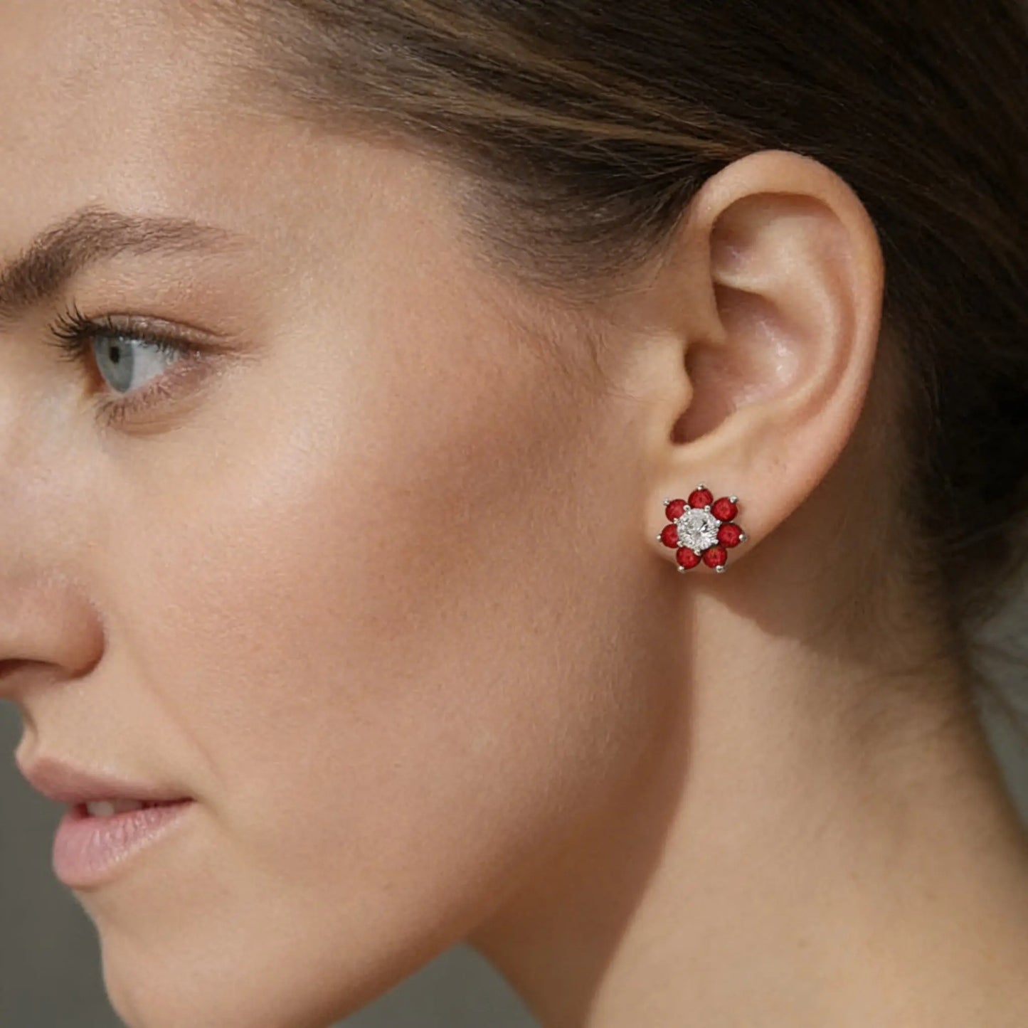 Daisy Studs by AZ Essentials in Ruby Anna Zuckerman