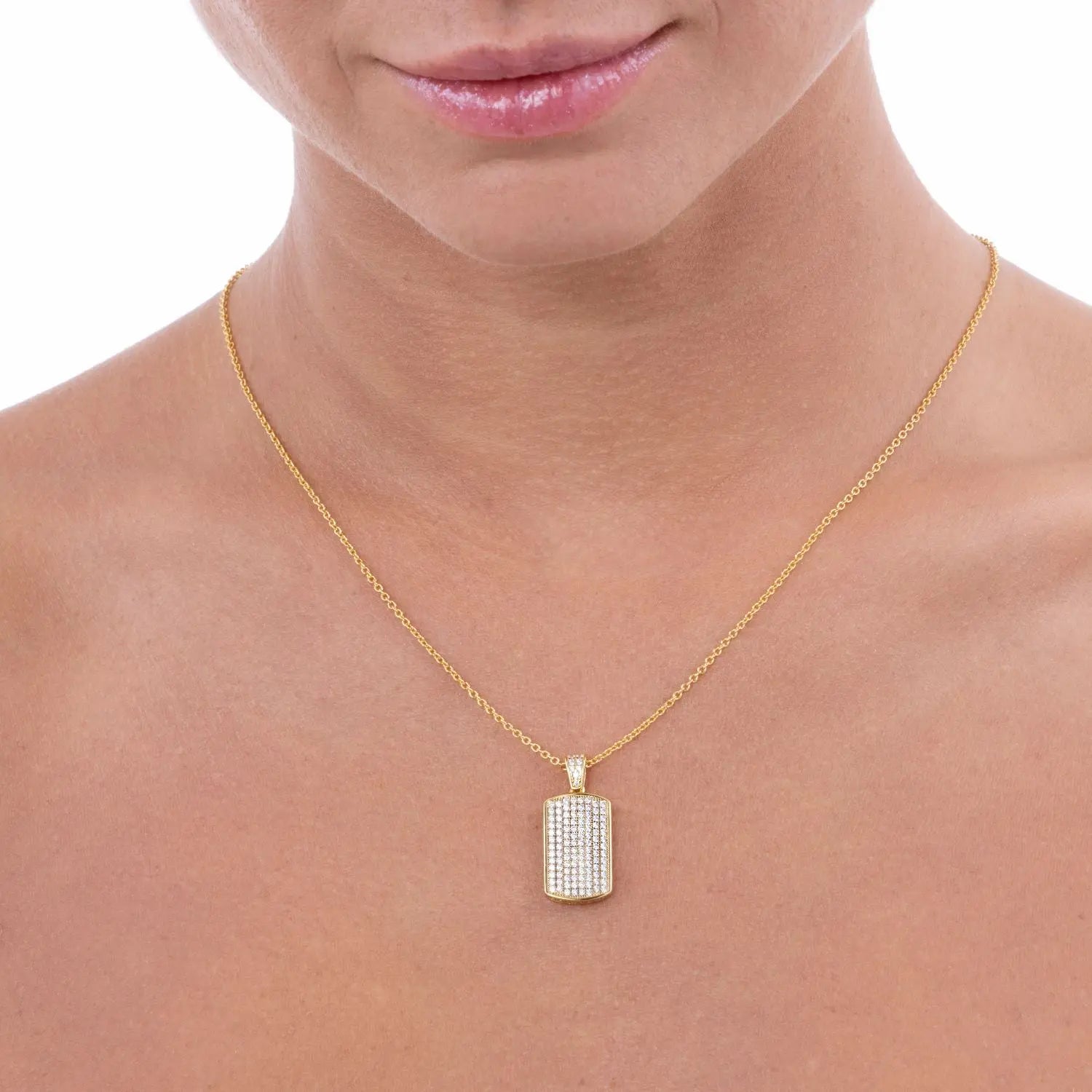 Date Night Necklace in Pave - Anna Zuckerman