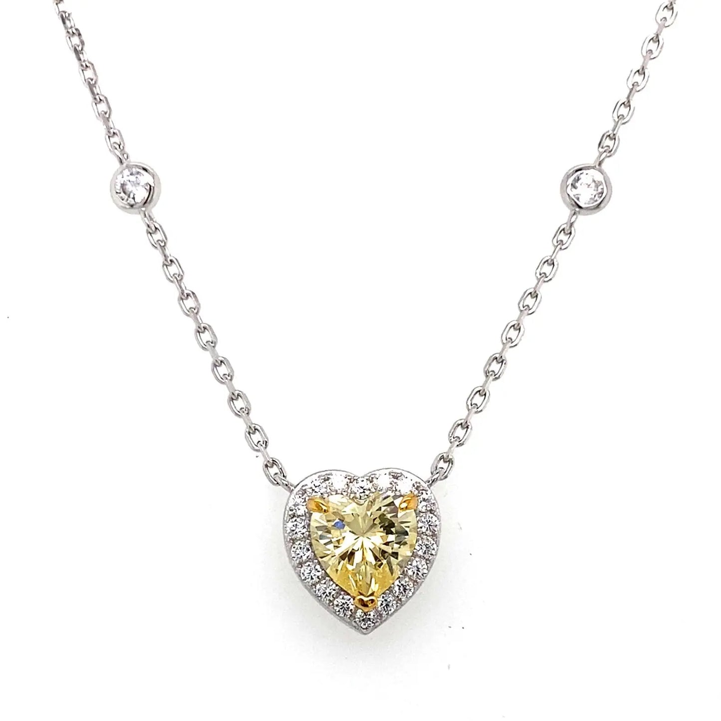 Diamond Crystalline 3 Carat Heart Necklace - Anna Zuckerman