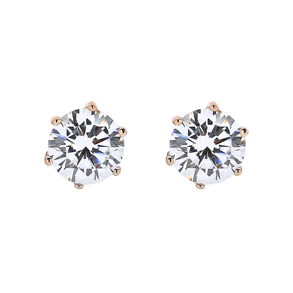 Diamond Crystalline 6 Prong Studs 4 Carat Anna Zuckerman