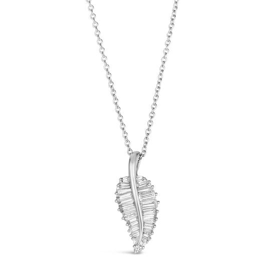 Diamond Crystalline Leaf Necklace Anna Zuckerman