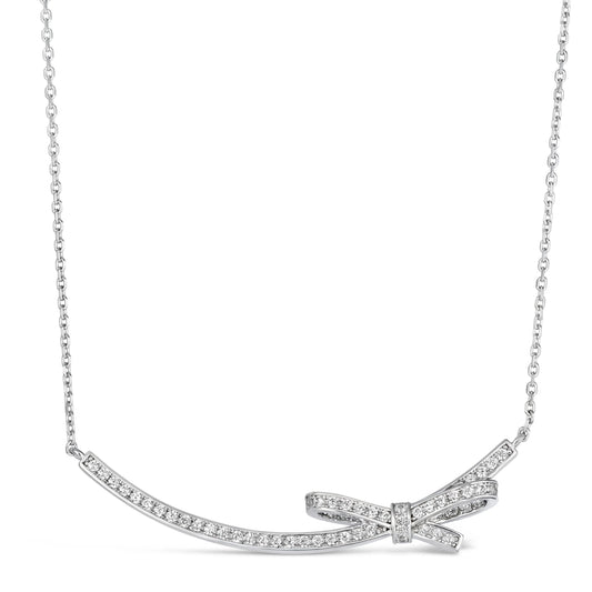 Diamond Crystalline Love Knot Necklace Anna Zuckerman
