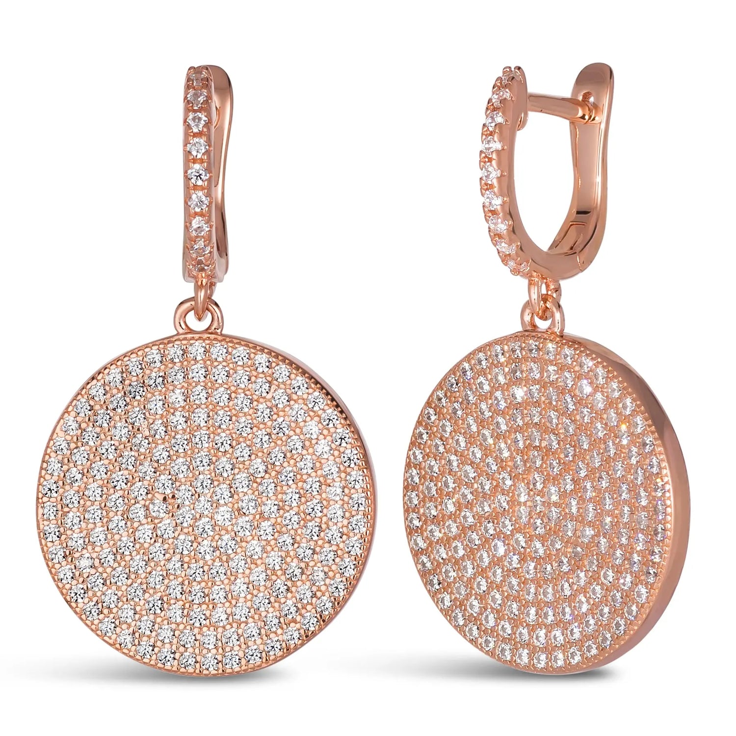 Diamond Disco Earrings in Rose Gold Anna Zuckerman