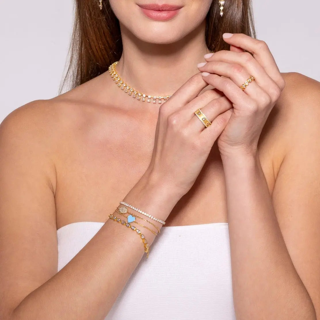 Diamond Pave Hamsa Bracelet - Anna Zuckerman