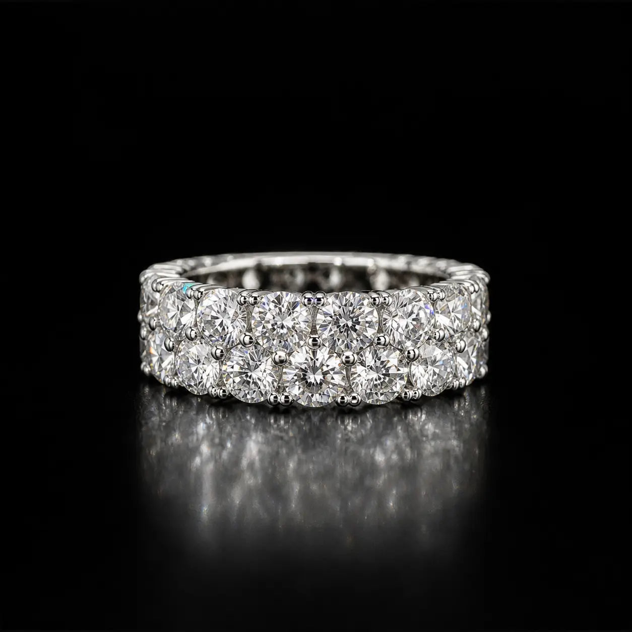 Anna Zuckerman Double Row Infinity Ring 8 Carat