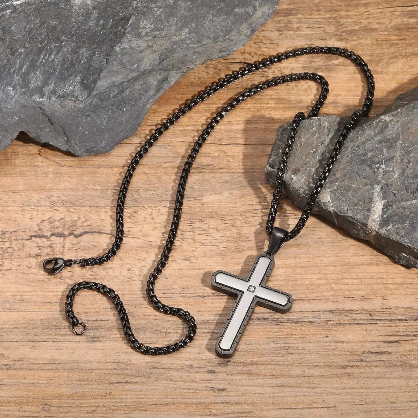 Ebon Cross Necklace Anna Zuckerman
