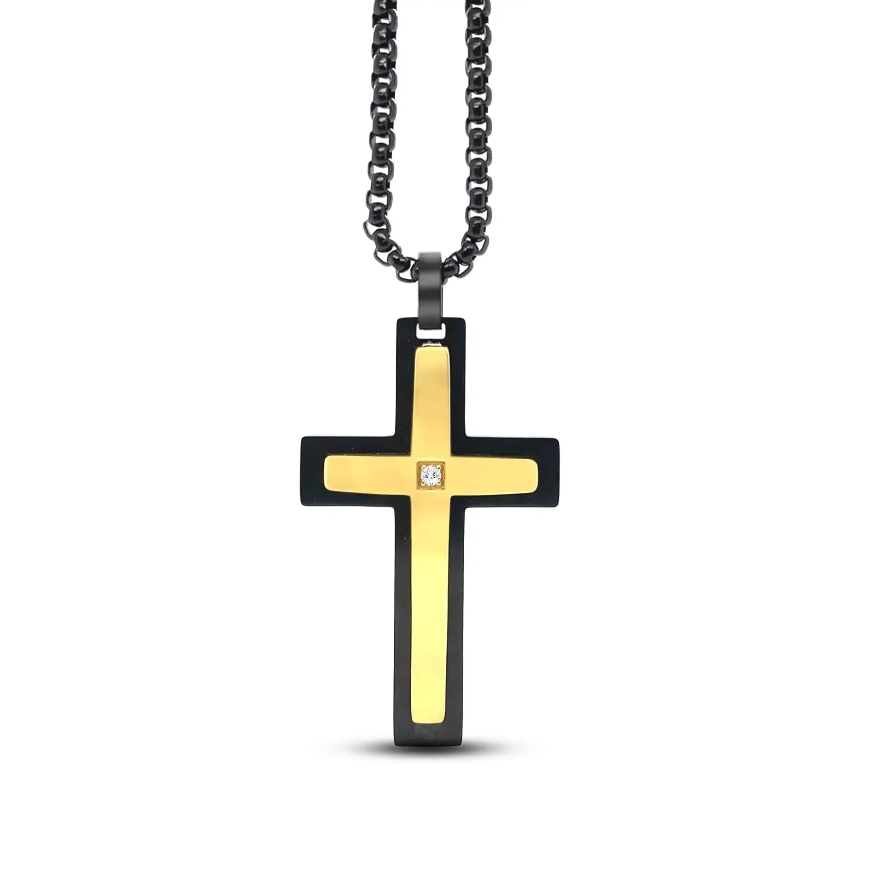 Anna Zuckerman Ebon Cross Necklace