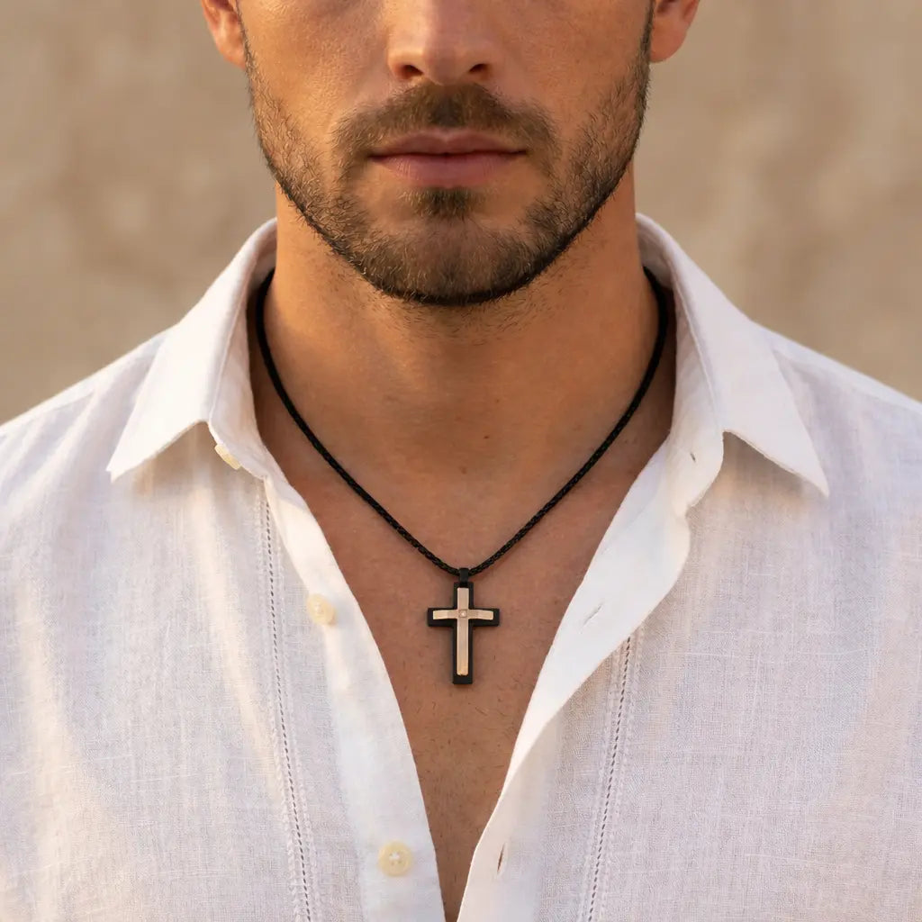 Ebon Cross Necklace Anna Zuckerman