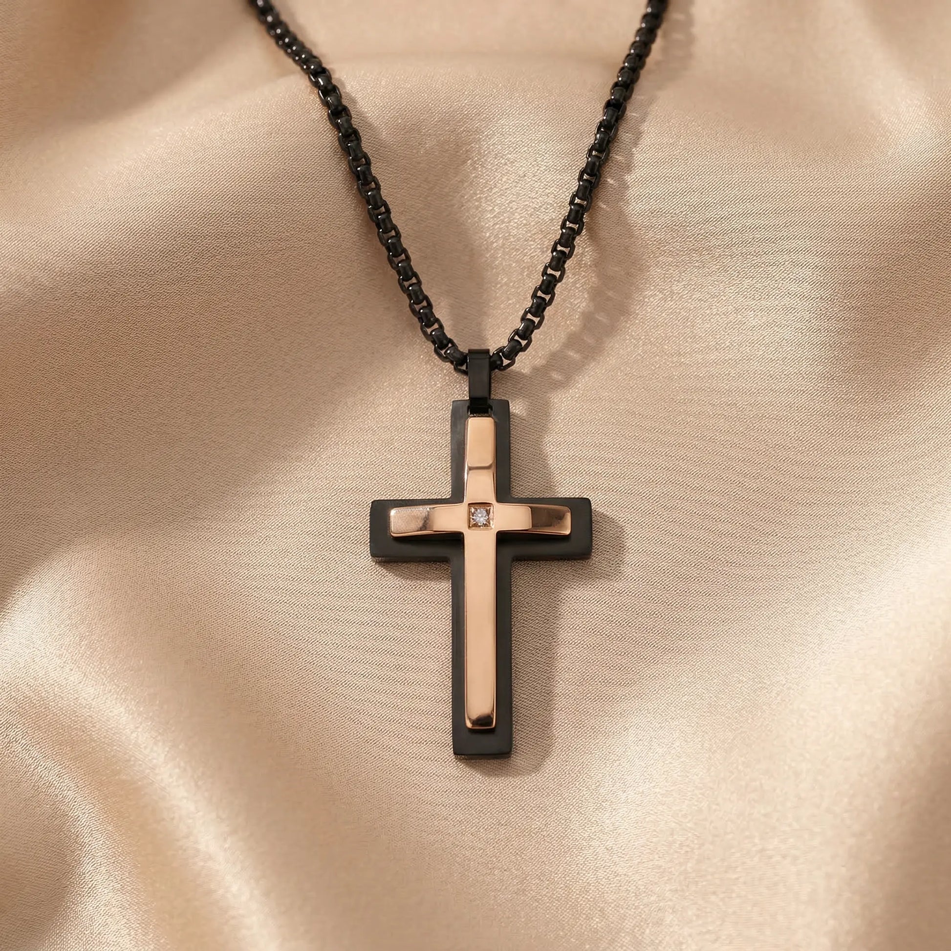 Ebon Cross Necklace Anna Zuckerman