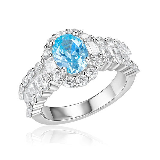 Edith Cocktail Ring in Aquamarine Anna Zuckerman