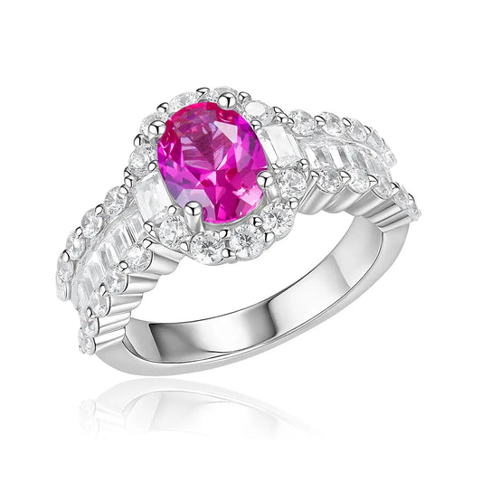 Edith Cocktail Ring in Pink Sapphire Anna Zuckerman
