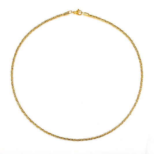 Elegant Twist Necklace Yellow Gold Anna Zuckerman