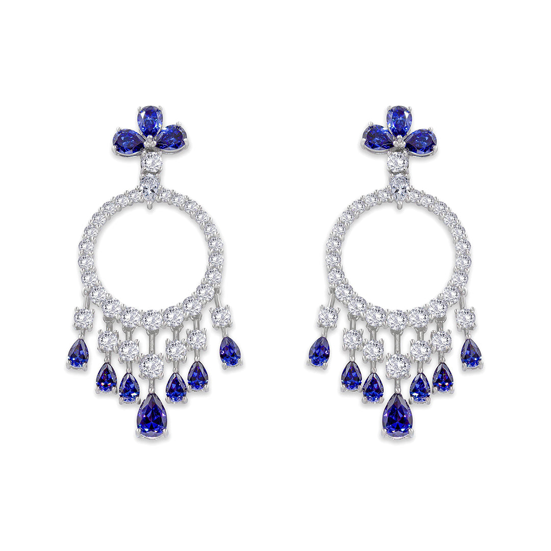 Elizabeth 10 Sapphire Blue Earrings