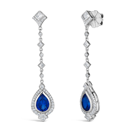 St. Michelle Blue Sapphire Elongated Drops