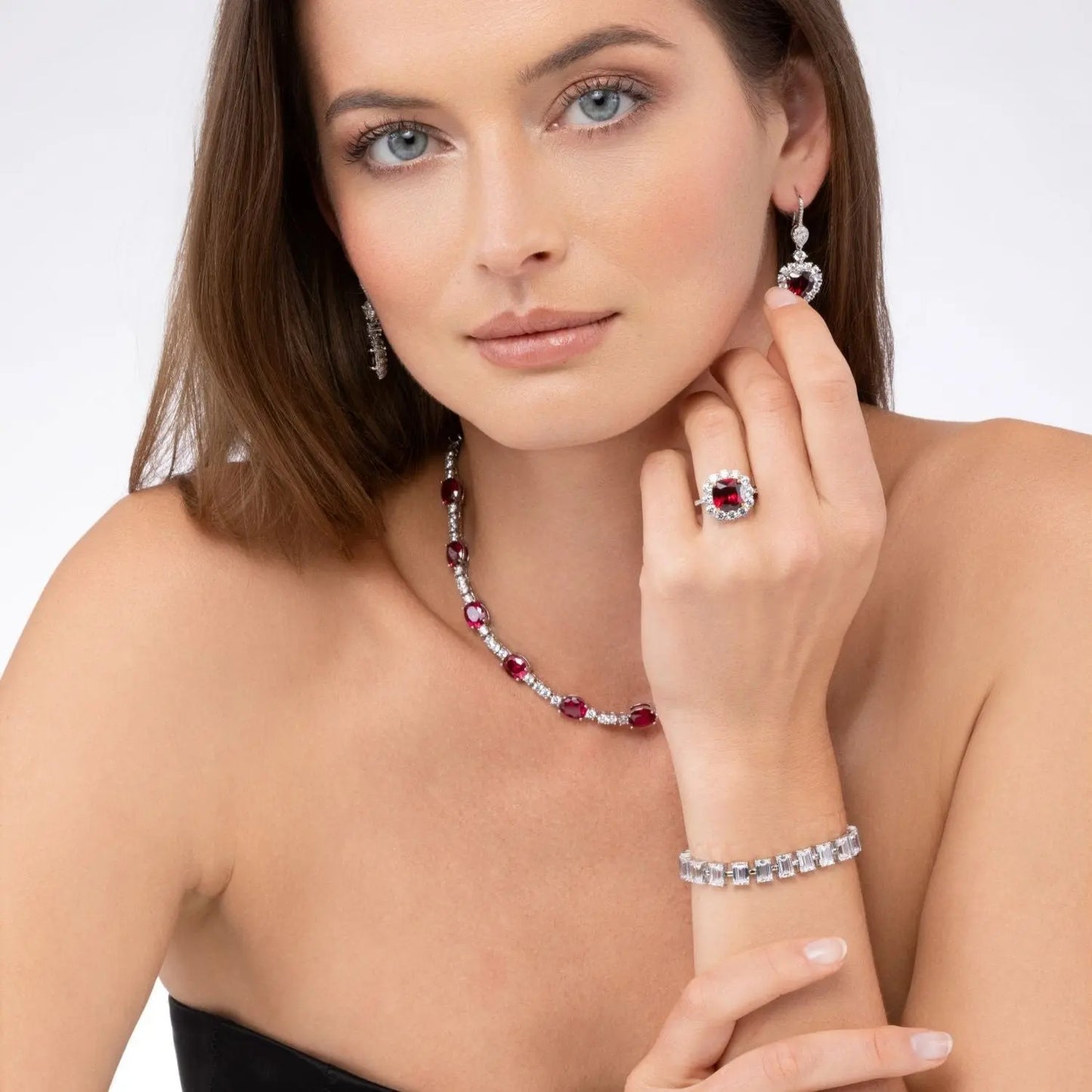 Emerald Cut 27 Carat Diamond Crystalline Bracelet - Anna Zuckerman