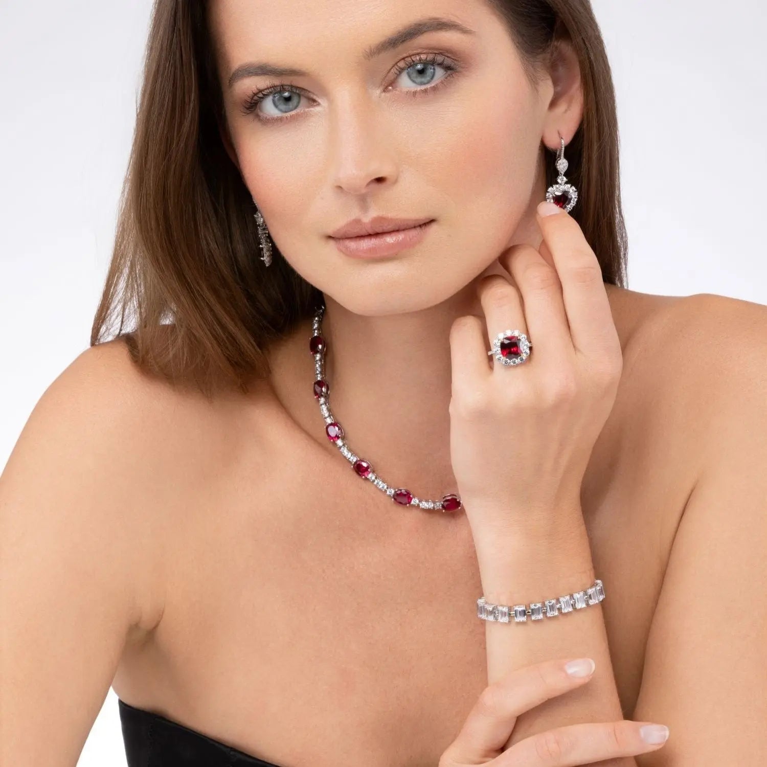 Emerald Cut 27 Carat Diamond Crystalline Bracelet - Anna Zuckerman