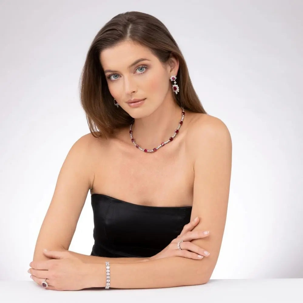 Emerald Cut 27 Carat Diamond Crystalline Bracelet - Anna Zuckerman