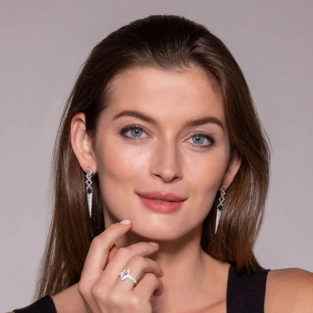 Emerald Envy Earrings Anna Zuckerman Retail