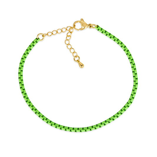 Enamel Chain Link Anklet Anna Zuckerman