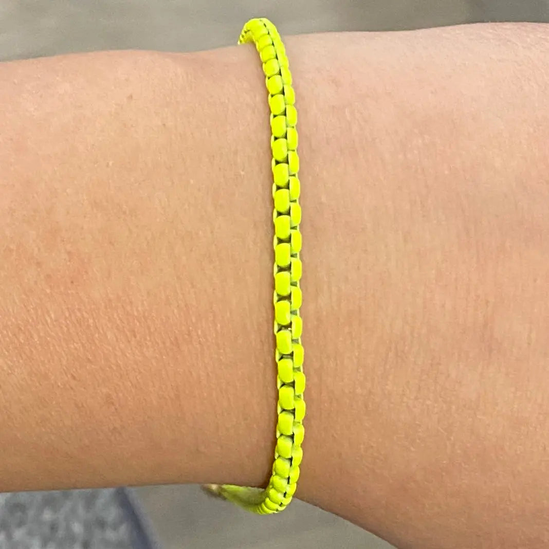 Enamel Chain Link Anklet Anna Zuckerman