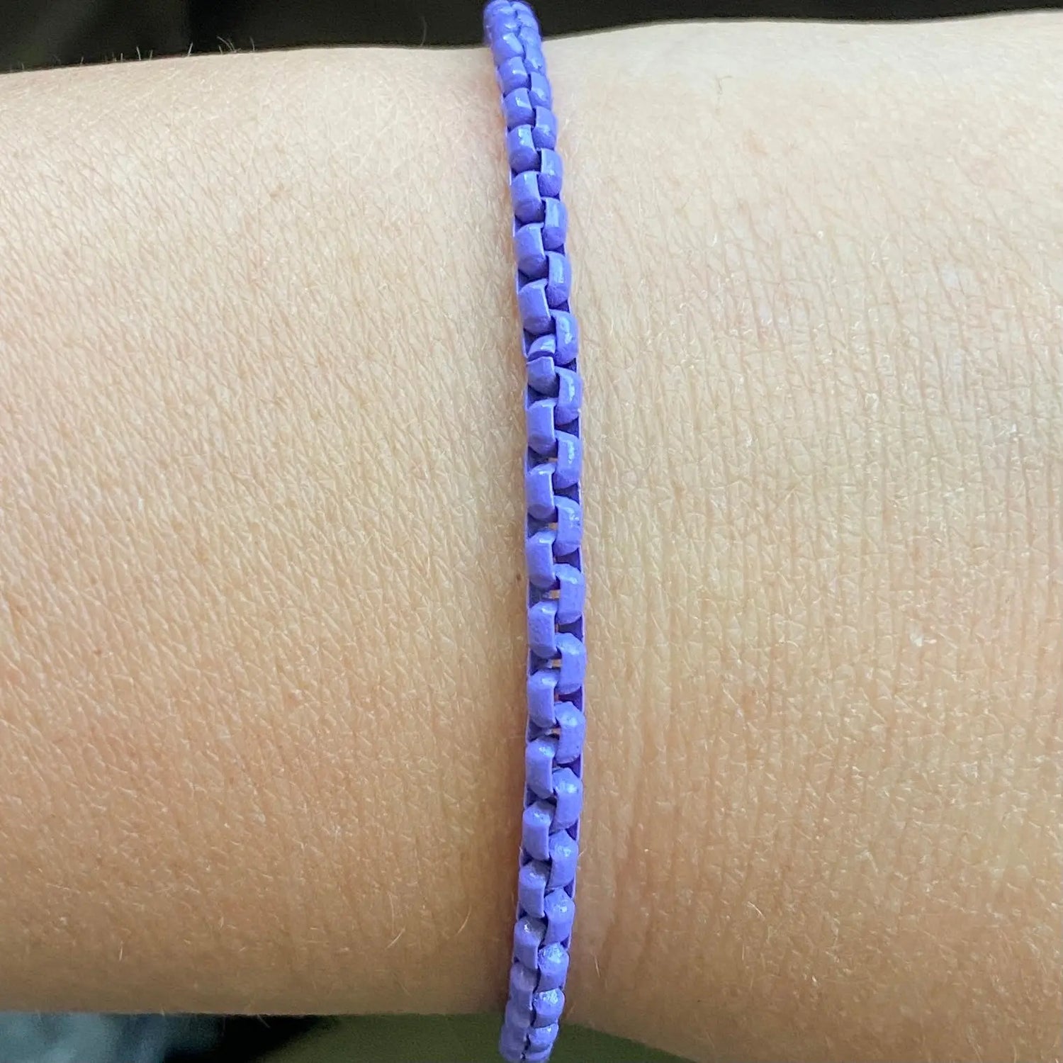 Enamel Chain Link Anklet Anna Zuckerman