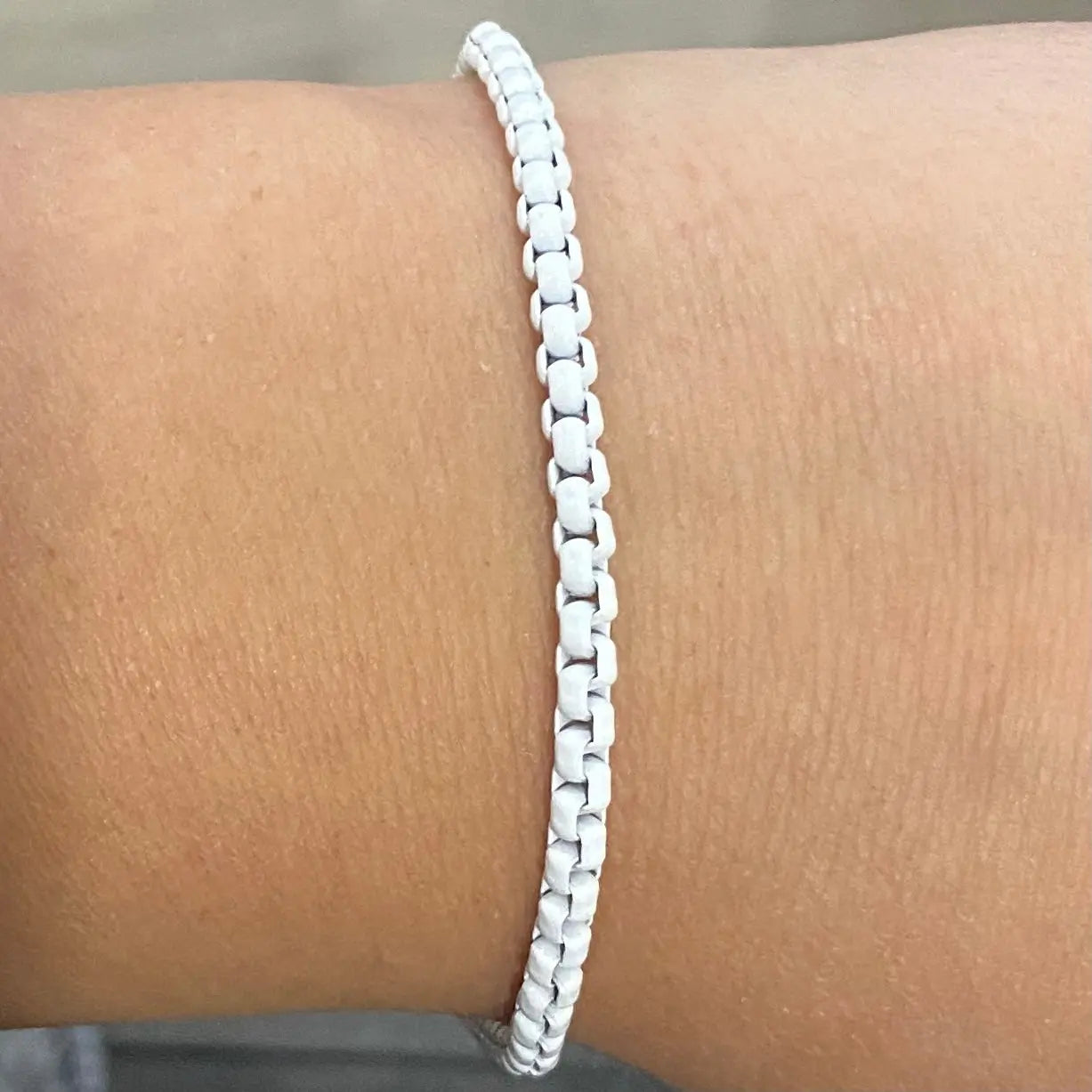 Enamel Chain Link Anklet Anna Zuckerman