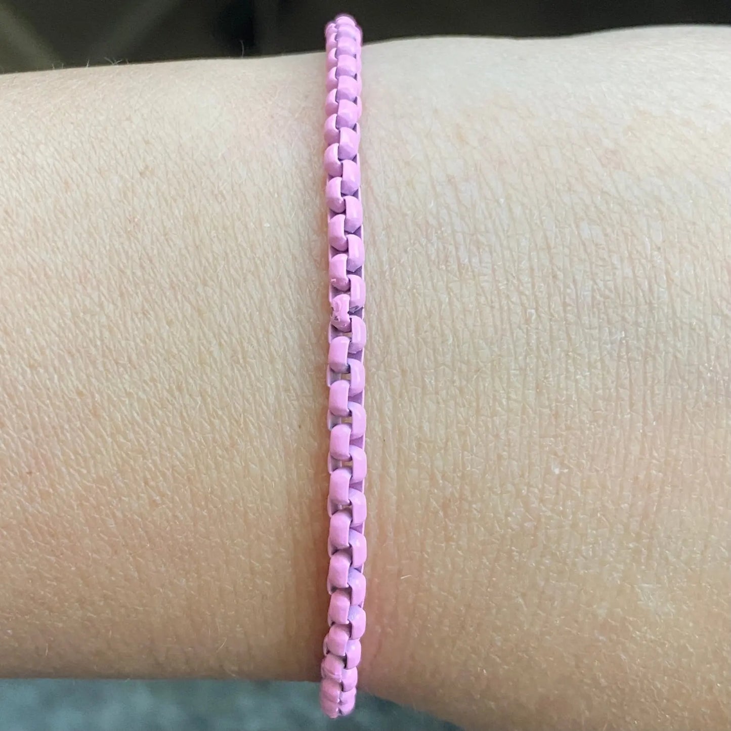 Enamel Chain Link Anklet Anna Zuckerman