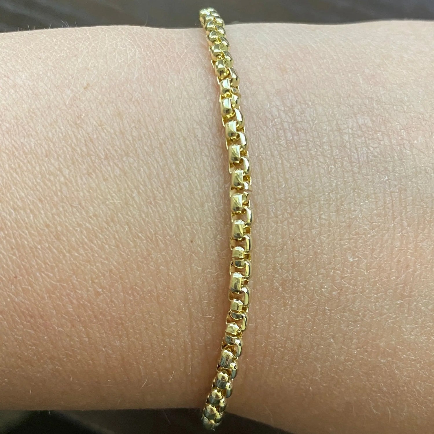 Enamel Chain Link Anklet Anna Zuckerman