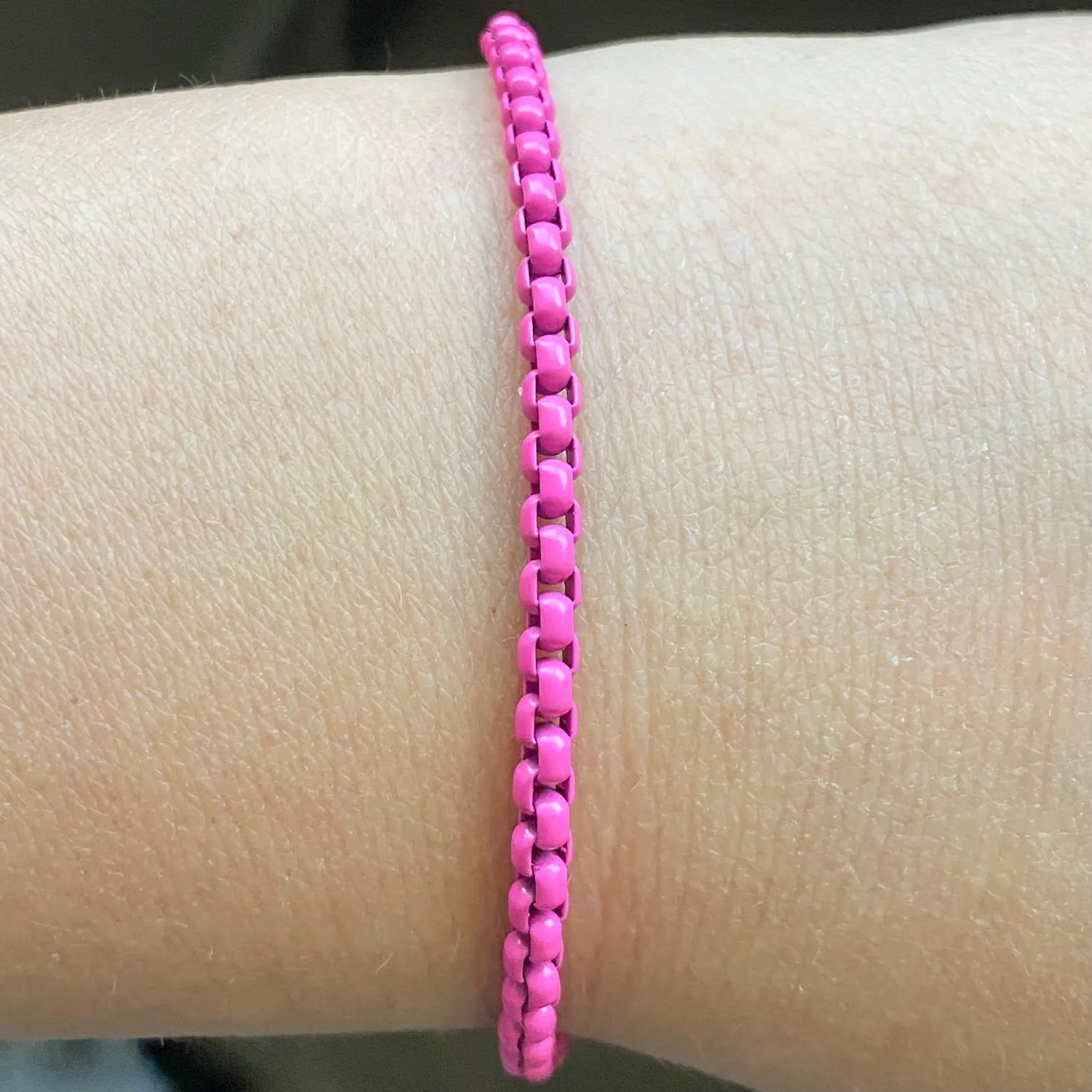 Enamel Chain Link Anklet Anna Zuckerman
