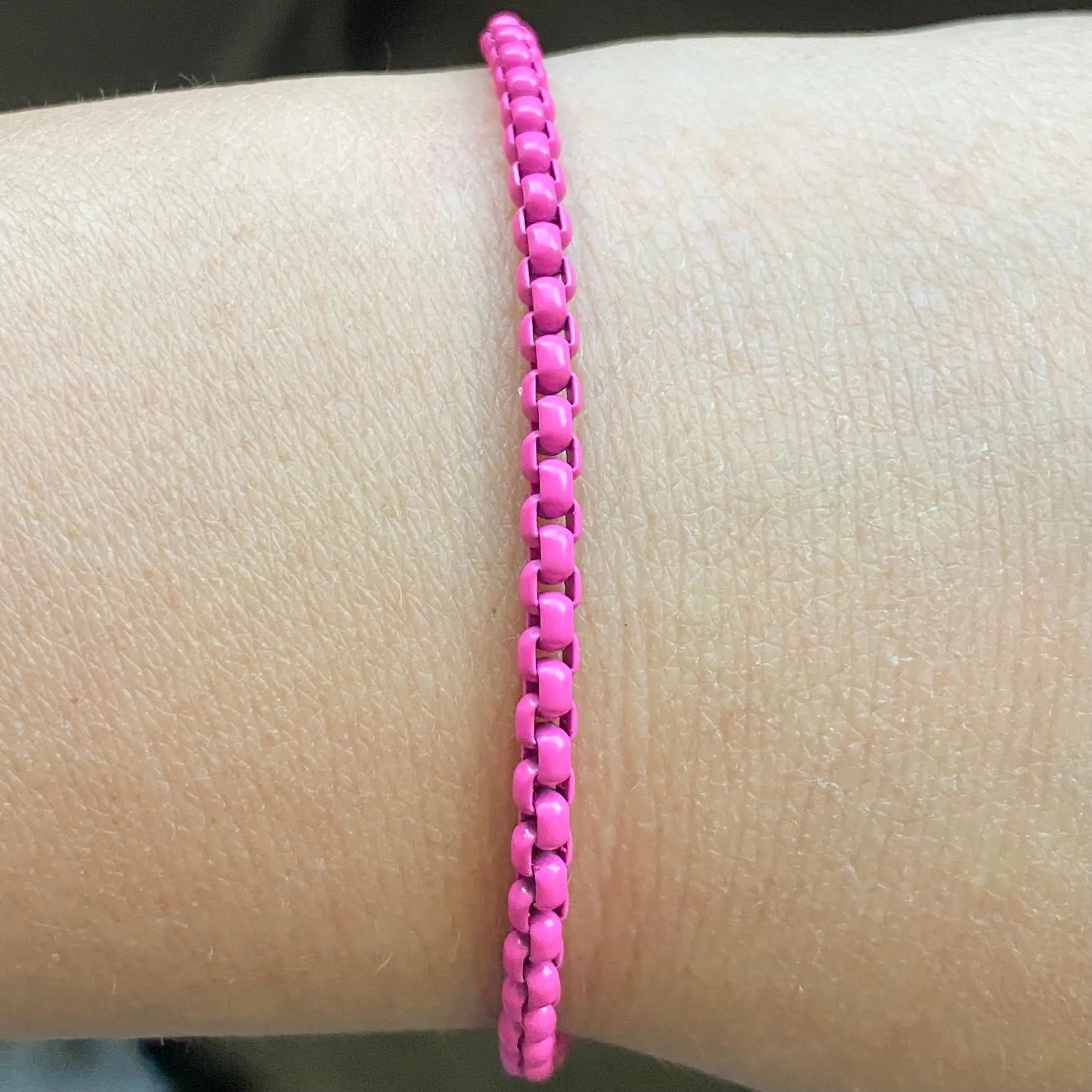 Enamel Chain Link Anklet Anna Zuckerman