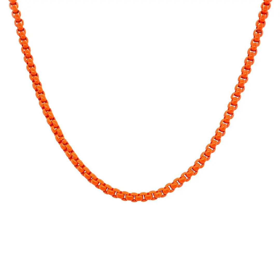 Enamel Link Chain Necklace - Anna Zuckerman