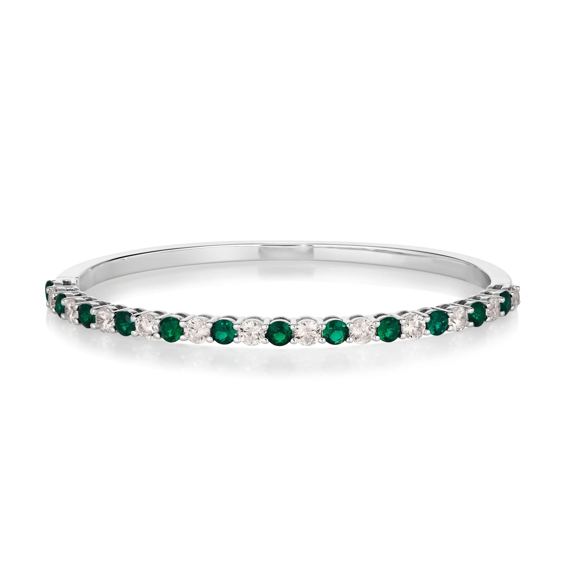 Envy Classic Bangle Bracelet in Emerald Anna Zuckerman Retail