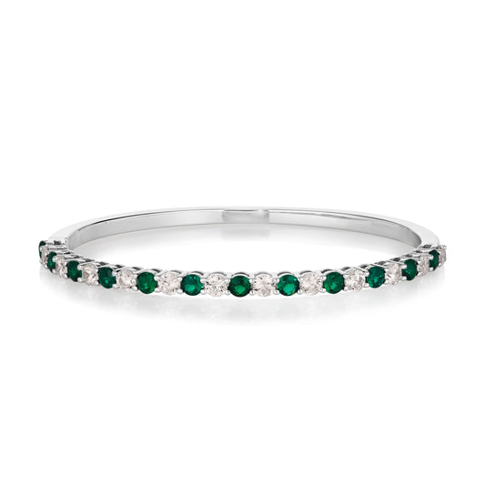 Envy Classic Bangle Bracelet in Emerald Anna Zuckerman Retail