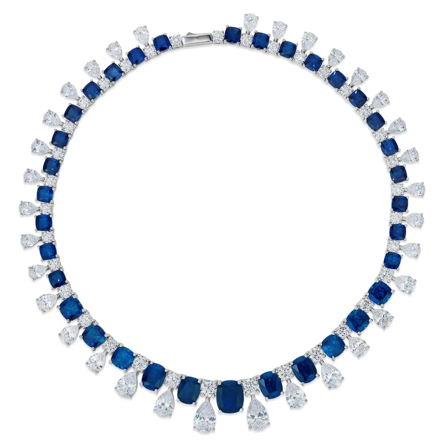 Envy Statement Necklace in Blue Sapphire Anna Zuckerman