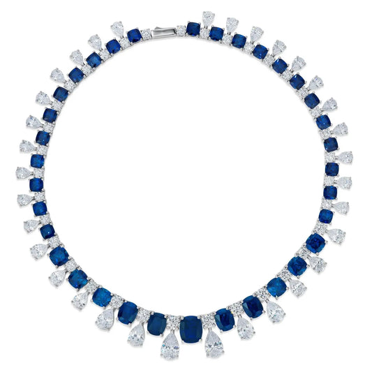 Envy Statement Necklace in Blue Sapphire Anna Zuckerman