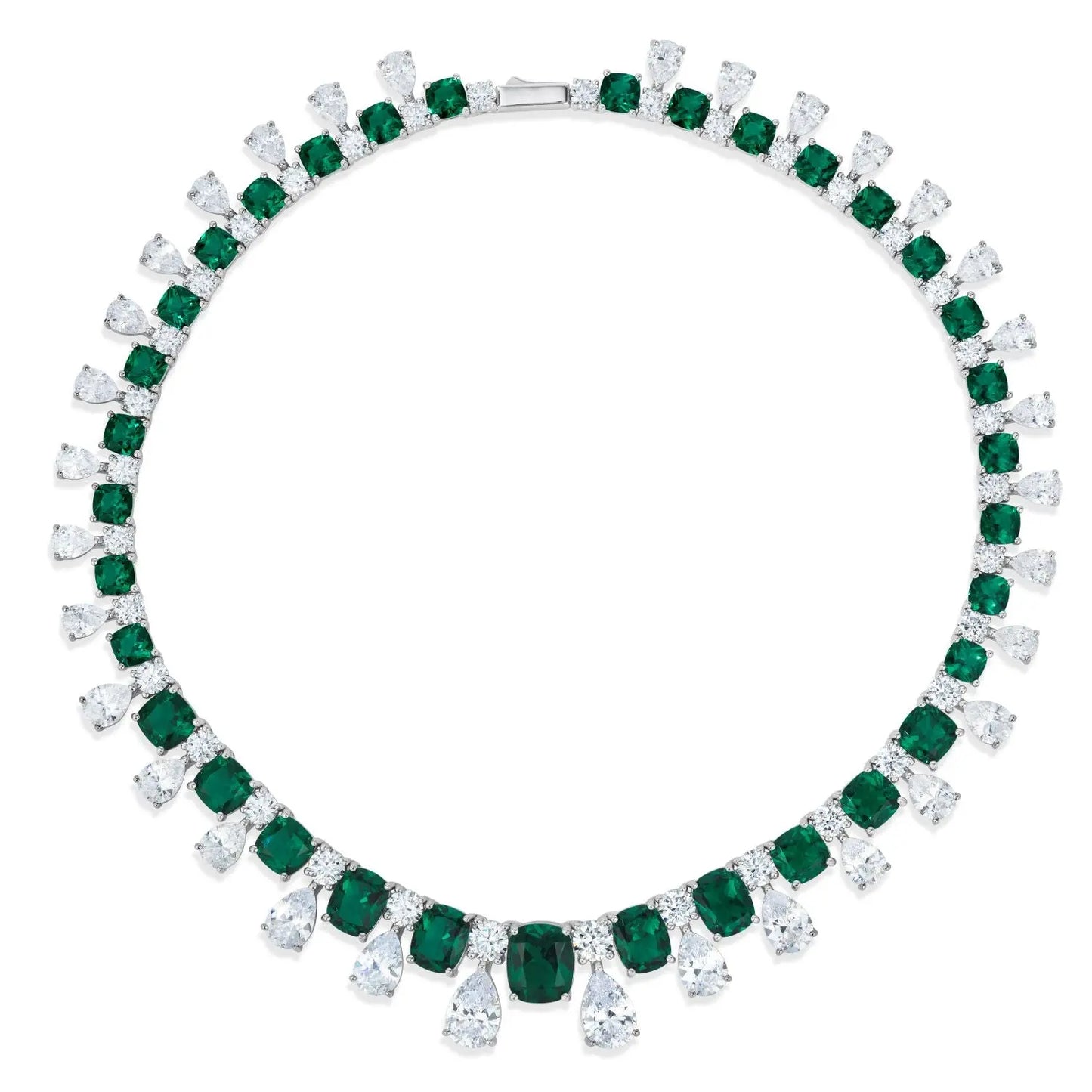 Envy Statement Necklace in Emerald Anna Zuckerman