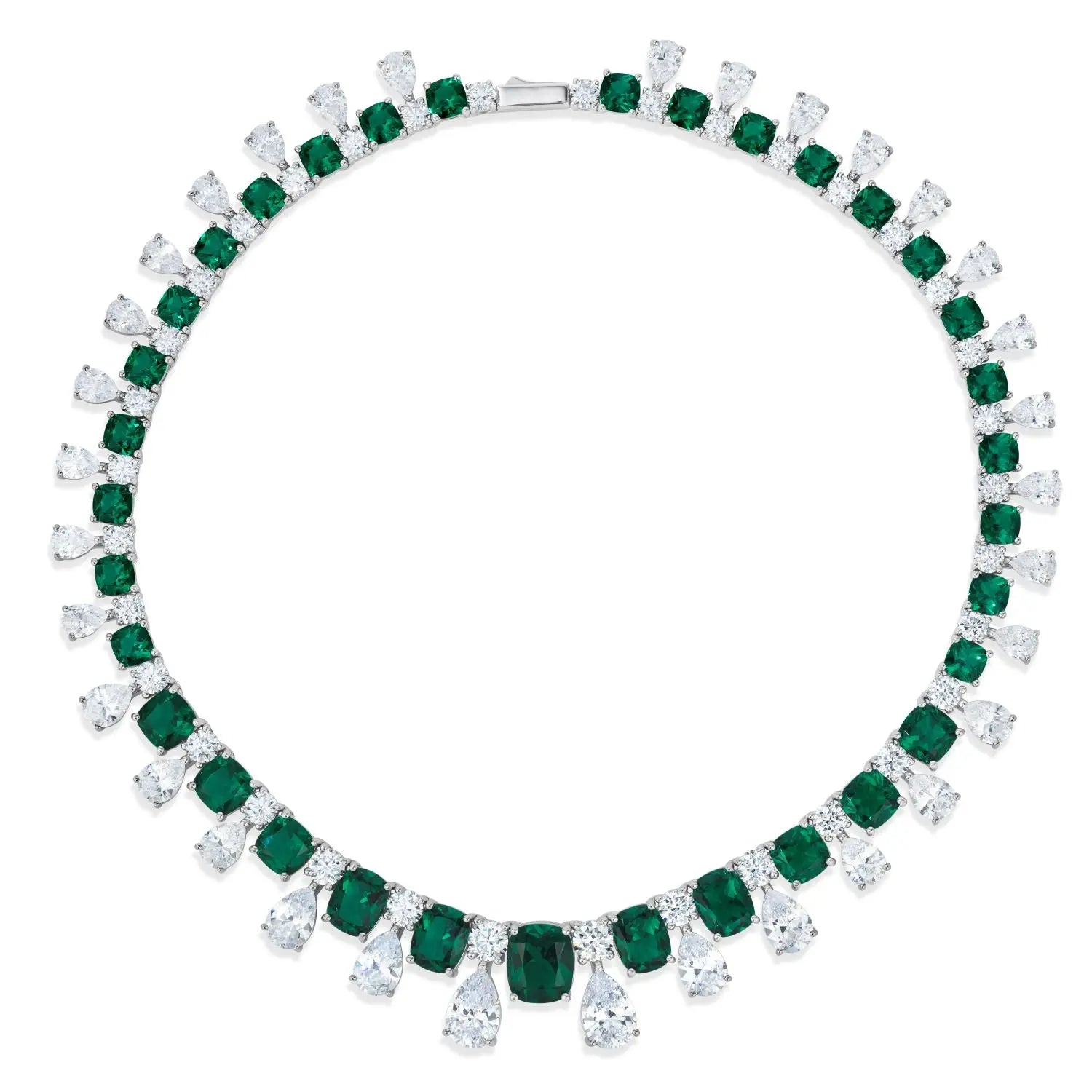 Envy Statement Necklace in Emerald Anna Zuckerman