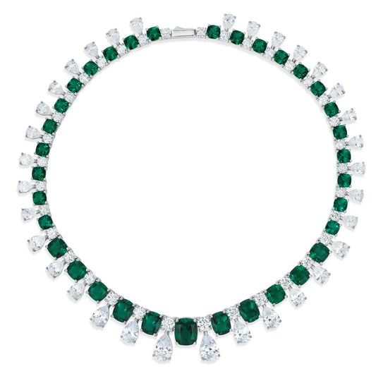 Envy Statement Necklace in Emerald Anna Zuckerman