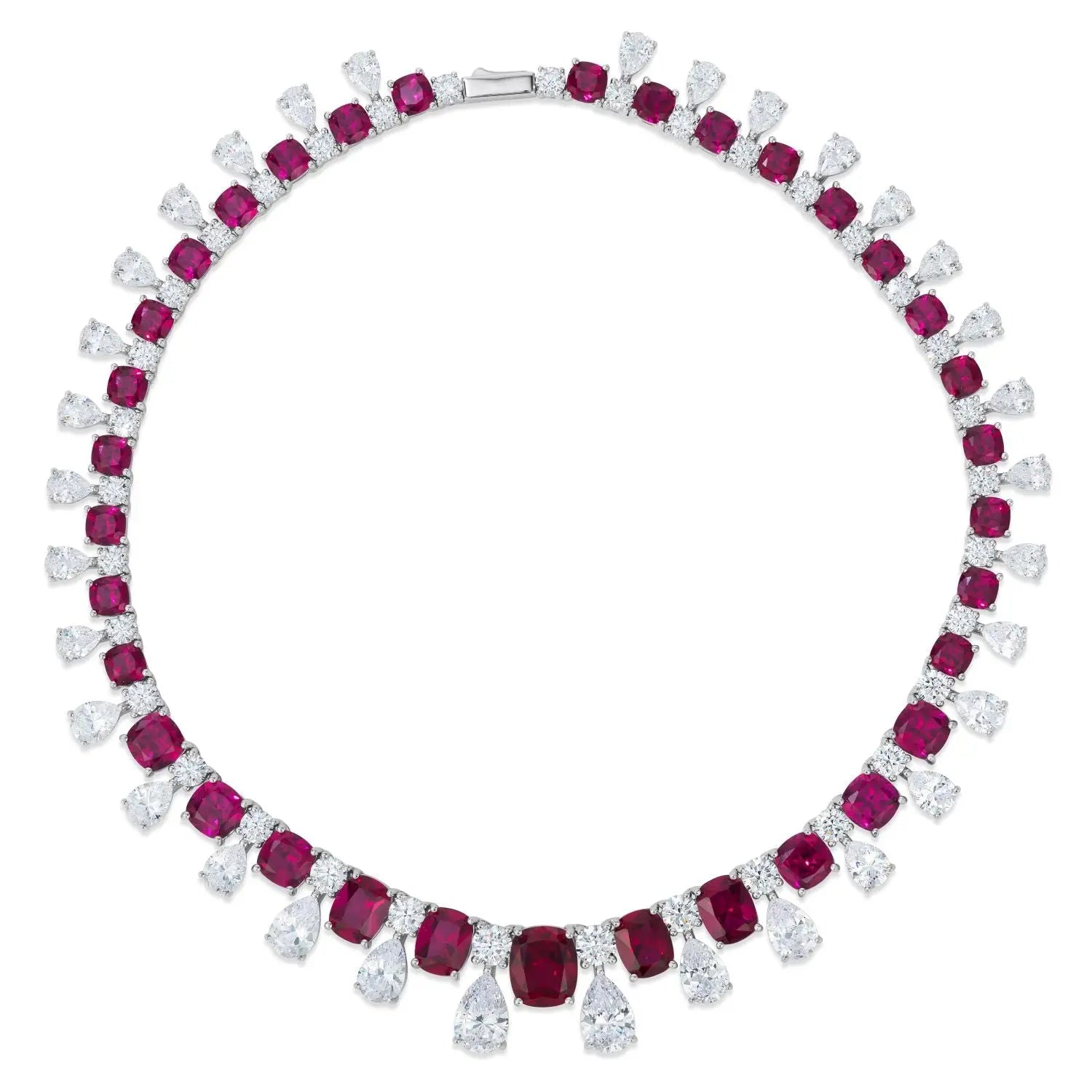 Envy Statement Necklace in Ruby Anna Zuckerman