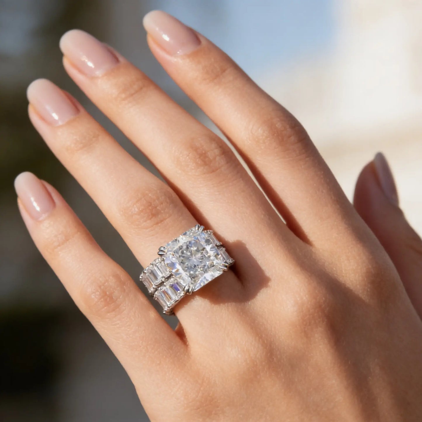 Eternity Engagement Ring Set