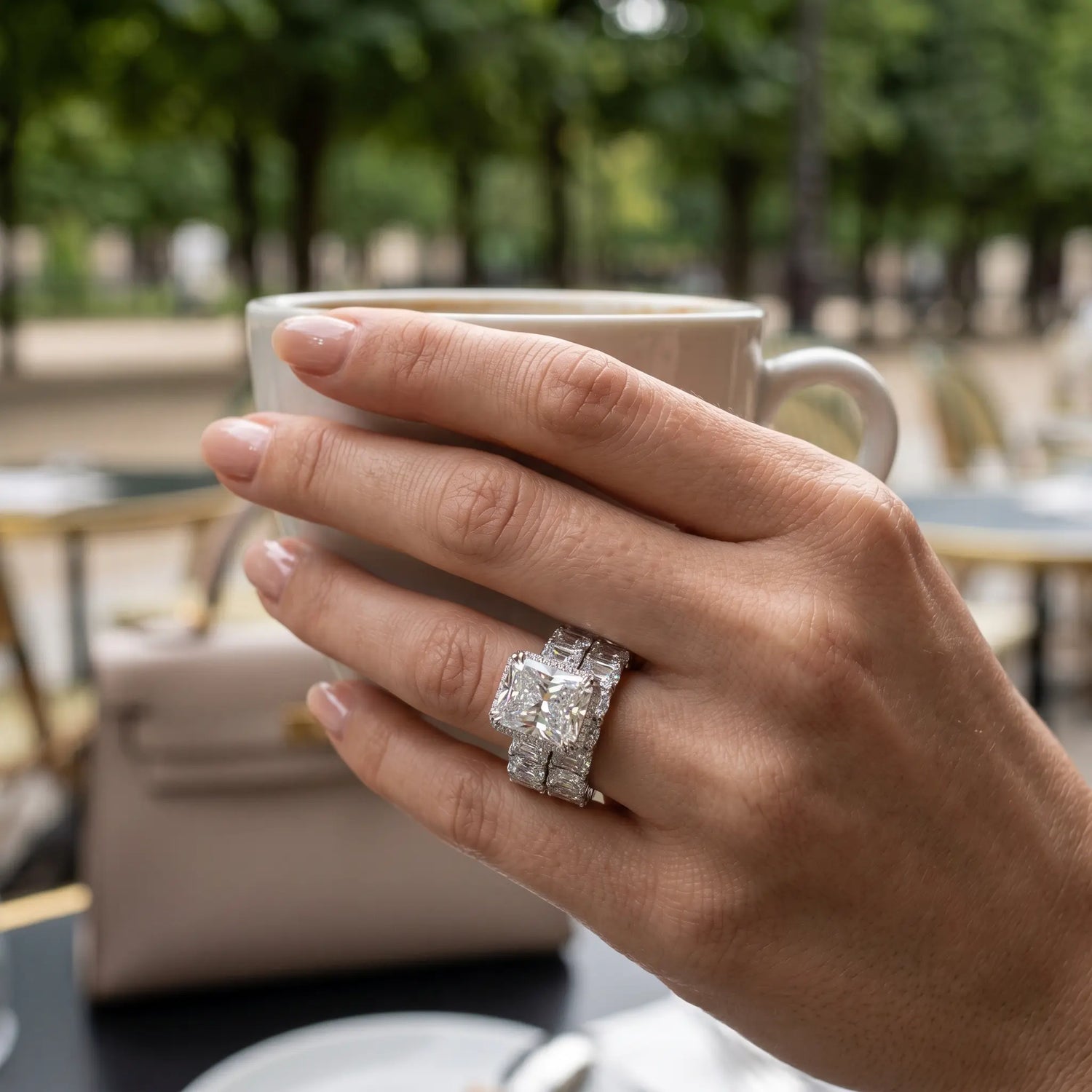Eternity Engagement Ring Set