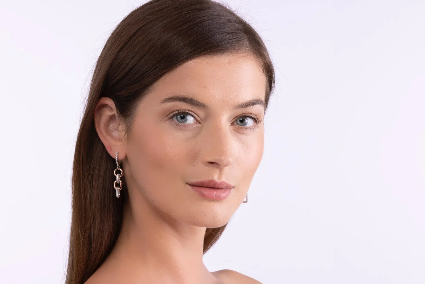 Euro Link Diamond Crystalline Earrings Anna Zuckerman