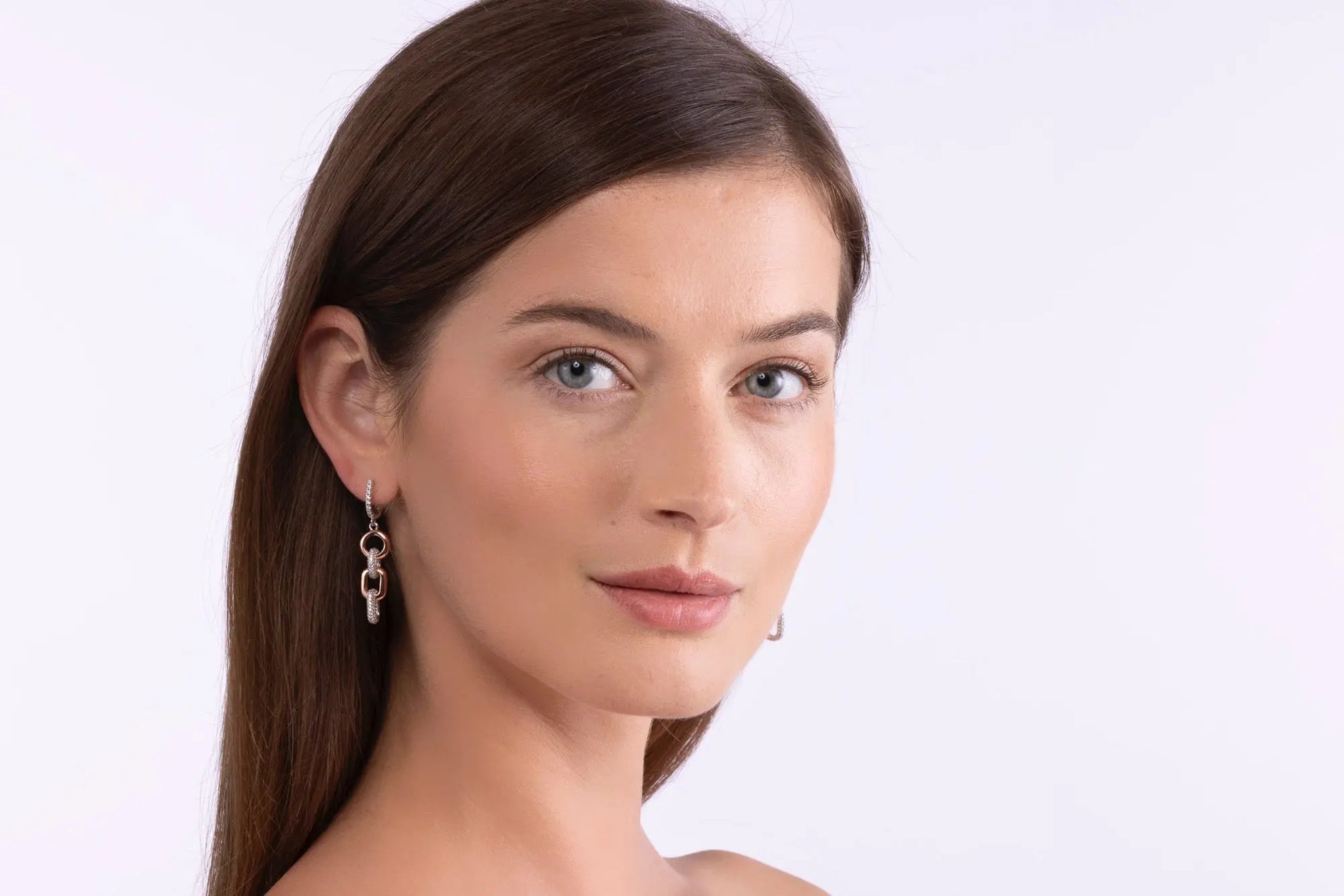 Euro Link Diamond Crystalline Earrings Anna Zuckerman